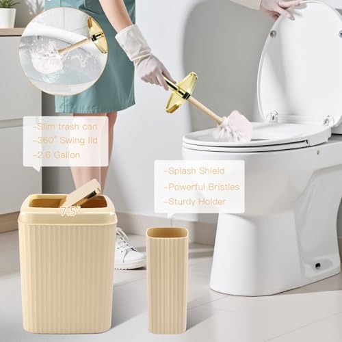 32PCS Bathroom Sets with Shower Curtain and Rugs-Beige Bathroom Accessories,Non Slip Bathroom Rugs Set with Toilet Lid Cover, Waterproof Shower Curtain, 3PC Soap Dispenser with Trash Can - size: Bath Set+Oil Paint Shower Curtain+Bath Rugs, style: Beige