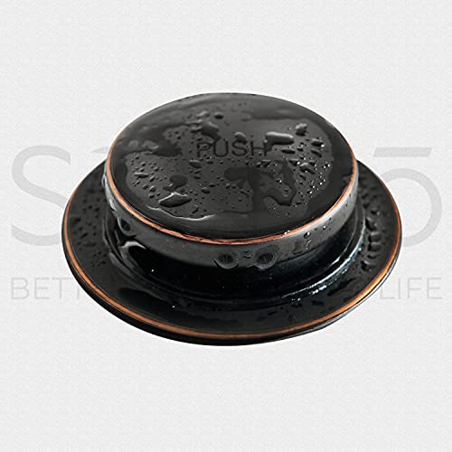 SENTO Bronze Tip-Toe Bathtub Drain Trim Set Assembly Stopper Kit, Fit Both 1-1/2 Inch or 1-5/8 Inch Strainer and Stopper, Heavy Duty Metal with Matching Screws, Easy Installation, Oil-Rubbed Bronze - color: Oil-rubbed Bronze