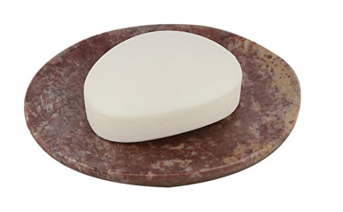 Ajuny Self Draining Soap Dish with Drain Durable Waterfall Stone Soap Tray Holder Soap Saver for Shower, Bathroom, Kitchen, Bathtub Easy Clean - Brown - color: Brown