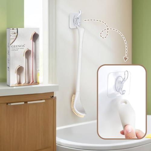 New Foot Brush & Foot Files Set(3PCS), 3-IN-1 Foot Scrubber with Long Handle, 10.2’’-27.5’’Adjustable Foot Scrub Brush and 2 Upgrade Foot File Callus Remover, Gift-Box Packed(White+2*Foot File) - color: White Kit04