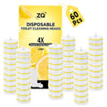 60 Count Toilet Wand Refills for Clorox and Most Named Wand, Lemon Scent | Disposable Toilet Brush Heads, Toilet Bowl Cleaner, Pre-Loaded Cleaning Formula, Lemon Scent, Bathroom Cleaning Supplies - size: 1 Count (Pack of 60)