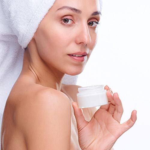 Patelai 4 Pieces Round Wide-mouth Leak Proof Plastic Container Jars with Lids for Travel Storage Makeup Beauty Products Face Creams Oils Salves Ointments DIY Making(1 Ounce,White) - color: White, size: 1 Ounce