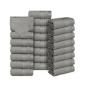Casa Lino Face Towels & Body Wash Cloths for Showering - 100% Cotton Wash Cloths for Bathroom - Highly Absorbent & Quick Drying Washcloth Set - Cotton Washcloths 24 Pack (12" x 12") - (Silver Grey) - color: Silver