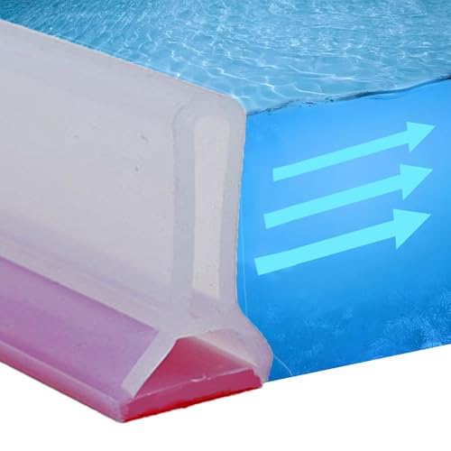 Collapsible Shower Threshold Water Dam Water Barrier for Shower and Retention System and Keeps Water Inside Threshold Dry and Wet Separation Suitable for Bathroom and Kitchen (118Inch, Transparent) - color: Transparent, style: 118Inch