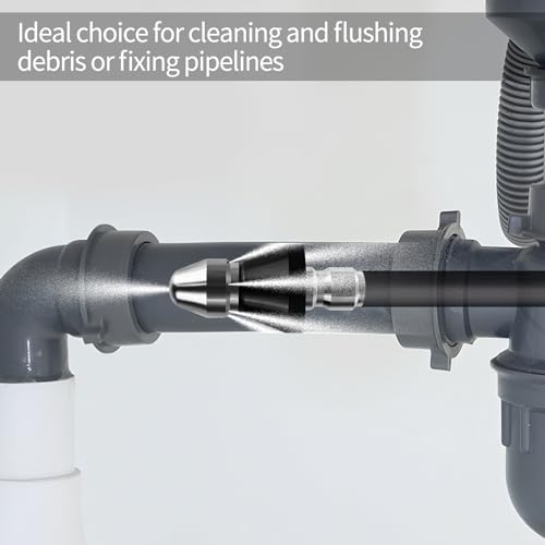 Sewer Jetter Nozzle,Stainless Steel,Drain Augers, Sewer Pipe Dredging and Cleaning Tools for Pipe Unclogging - Drain Clog Remover | Hair Clog Remover | Toilet Clog Remover （Type B） - style: B