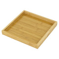 Natural Bamboo Serving Tray Platter 9.75 x 9.75 Square, Bamboo - color: Bamboo, size: 9.8" x 9.8" x 1.2"