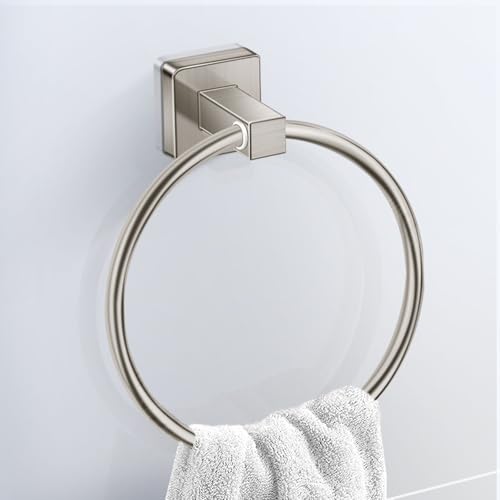 Bathroom Hardware Accessories Set 4 Pieces, Brushed Nickel Stainless Steel Towel Bar Set, Includes 20In Towel Bar, Towel Ring, Robe Towel Hooks,Toilet Paper Holder, Bathroom Towel Rack Set - color: Brushed Nickel, size: 20Inch