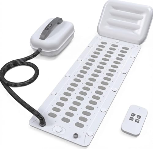 Bubble Bath Mat - Bubble Bath Mat Tub Spa Massager with Remote Control 6-Speed Adjustable Massage & Upgraded Anti-Slip Suction Cup (44.9" x 16.9"White) - color: White