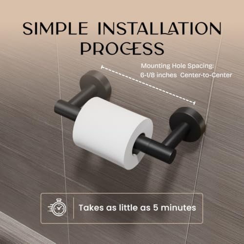 Day Moon™ - Toilet Paper Holder - Modern Roll Holder for Bathroom - 1 Pack - Wall Mount - Classic, Black - color: Matte Black