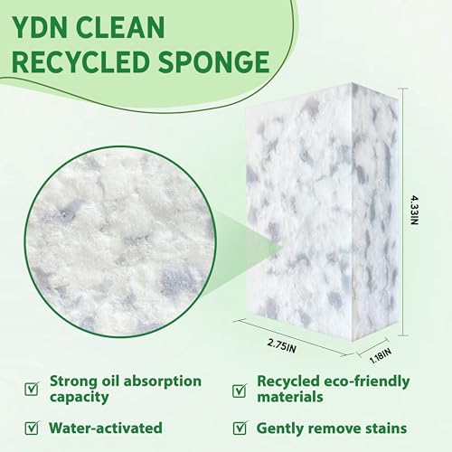 Magic Erasers Sponge Regenerative Material, Multi-Purpose 3.5X High-Density Melamine Foam Cleaning Pads, Cleaning Foam Sponge Eraser in Bulk for Kitchen, Bathroom, Walls, Shoes & Car(50)