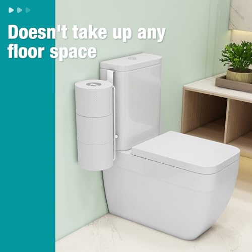 Conworld Toilet Paper Storage for 3 Roll Tissue, Over The Tank Toilet Paper Holder, Stainless Steel Rustproof Toilet Paper Holder Wall Mount, for Rv, Bathroom Storage and Organization, White, 1 Pack - color: White,hold 3 Rolls-1 Pcs