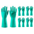 ThxToms 5 Pairs Nitrile Chemical Resistant Gloves, 15mil,13", Reusable Latex Rubber Free Heavy Duty Gloves, Acid Alkali Oil Protection, Industrial Use and Household Cleaning, Non-Slip, Small - color: Pack of 5, size: Small