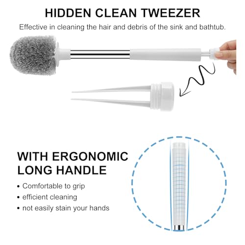 SetSail Toilet Brush 3 Pack Toilet Bowl Brush and Holder Toilet Cleaner Brush with Nylon Bristles Ventilated Toilet Brushes for Bathroom with Holder for Toilet Scrubber Cleaning, Pure White - color: Pure White, size: 3 packs