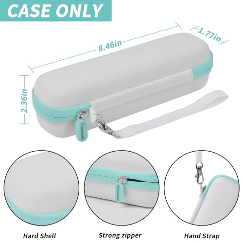 Comecase Electric Toothbrush Case with Pouch for Oral-B&Sonicare | Compact Hard EVA Toothbrush Case for Brush Heads, Cables and Small Travel items, Wipe-Clean Lining and Carabiner, White - color: White, size: Compact Size