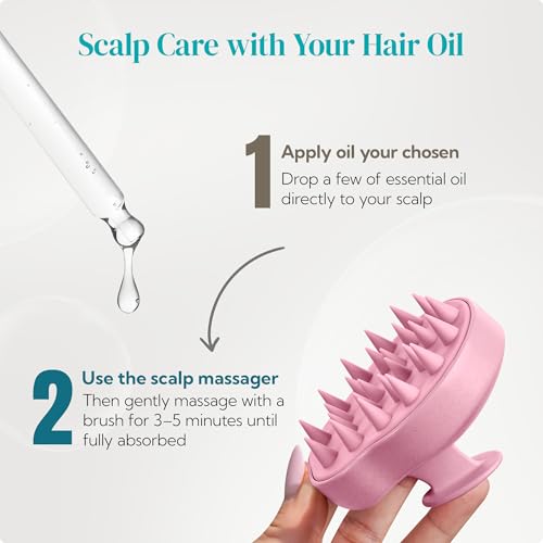 HEETA Scalp Massager 2 Pack for Hair Growth, Soft Silicone Bristles to Remove Dandruff and Relieve Itching, Scalp Scrubber for Hair Care, Shampoo Brush for Wet Dry, Pink & Green - color: 01- New Pink & Green