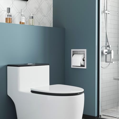 Neodrain Recessed Toilet Paper Holder, Brushed Toilet Paper Holder Built-in, Stainless Steel Recessed Tissue Paper Roll Holder, in Wall - color: Brushed, size: 6X6In