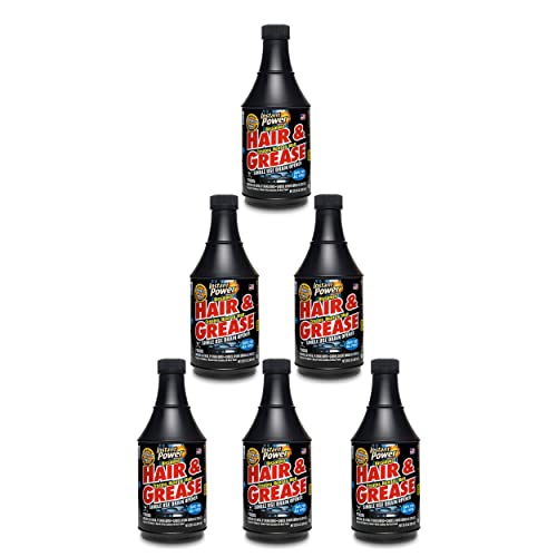 Instant Power Hair and Grease Drain Cleaner - Shower Liquid Clog Remover, Drain Defense for Sinks, Made in USA, Sink Cleaner and Deodorizer - 20 Oz 6 Pack - size: 20 Fl Oz (Pack of 6)