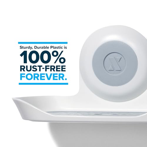 SlipX Solutions Strong Hold Soap Saver, Suction Cup Soap Holder, Must Have Universal Kitchen & Bathroom Shower Accessories (White, Single Tray (2-Pack) - color: White, size: Single Tray (2-Pack)