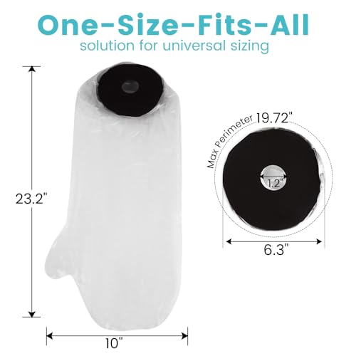 Cast Covers for Shower Arm, Waterproof Cast Cover, Cast Cover for Swimming, Cast Protector for Shower Arm Adult, Elbow, Hand, Elbow (Diameter - 6.3") - color: Half Arm, style: Soft Black