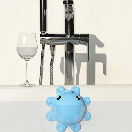 Bathtub Overflow Drain Cover - Silicone Bathroom Overflow Cover for Bath Tub, Bathroom Spa Accessories, Adds Inches of Water for Deeper Bath，Baby Blue - color: Baby Blue