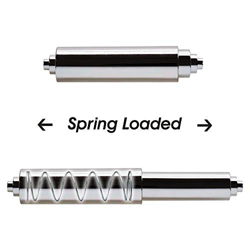 Universal Plastic Spring Loaded Toilet Paper Roll Holder Replacement, Chrome (1, Chrome) - color: Chrome
