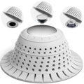 Shower Drain Hair Catcher - Bathtub Drain Cover Foldable Silicone，Shower Drain Protector for Pop-Up and Regular Drains of Shower,Tub, Bathroom, Sink,Grey - color: Gray