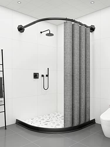 39Inch Collapsible Shower Threshold Water Dam 2" High Shower Barrier Water Stopper 2" Tall Shower Water Guard To Keep Water In Shower Dry And Wet Separation Bathroom Wheelchair Accessible Black - color: Black, style: 39inch