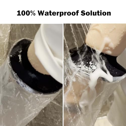 Cast Covers for Shower Arm, Waterproof Cast Cover, Cast Cover for Swimming, Cast Protector for Shower Arm Adult, Elbow, Hand, Elbow (Diameter - 6.3") - color: Half Arm, style: Soft Black