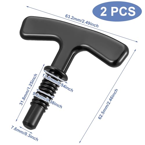 Lasnten 2 Pack Remover for Drain Covers Drain T Puller Shower Drain Removal Tool Drain Gunk Remover Tool Pipe Puller Black Drain Key for Easy Shower Drain Cleaning Bathroom Sink