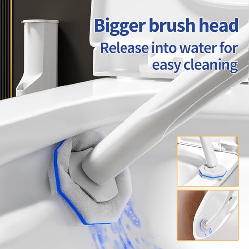 Hohoky 80Pcs Toilet Wand Refills for Disposable Toilet Bowl Brush Scrubber Cleaner Refill Pads,Toilet Brush Replacement Compatible Heads with Most Toilet Brushes Scrubber