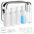 Cosywell Travel Bottles for Toiletries 9PCS Shampoo Bottles TSA Approved Toiletry Bottle Leakproof Plastic Cream Jars Refillable Cream Lotion Travel Essential Toiletrie(White) - color: G-Clear