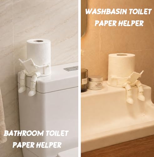 OYEFLY Funny Toilet Paper Holder, 3D Printed Toilet Roll Holder, Freestanding Plastic Bathroom Tissue Holder, Novelty Toilet Paper Stand for Bathroom Decor