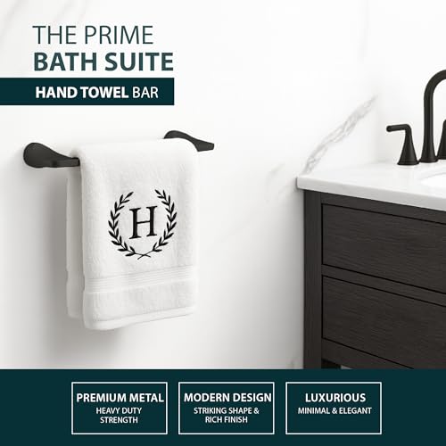 Mega Handles Bathroom Towel Holder Set - 4 Pieces Bathroom Accessories Sets - Heavy Duty Bathroom Accessory Set, 25'' Towel Bar, Robe Hooks & Toilet Paper Holder Wall Mounted - Matte Black Bath Suite - color: Matte Black