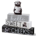 Cinnvoice 4 Pcs Otter Bathroom Decor Farmhouse Bathroom Decoration Western Hello Sweet Cheeks Table Centerpiece Gift for Christmas Valentines Back to School - style: Otter