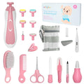 Baby Healthcare and Grooming Kit, 24 in 1 Baby Electric Nail Trimmer Set Newborn Nursery Health Care Set for Newborn Infant Toddlers Baby Boys Girls Kids Haircut Tools (0-3 Years+) (Pink) - color: Pink