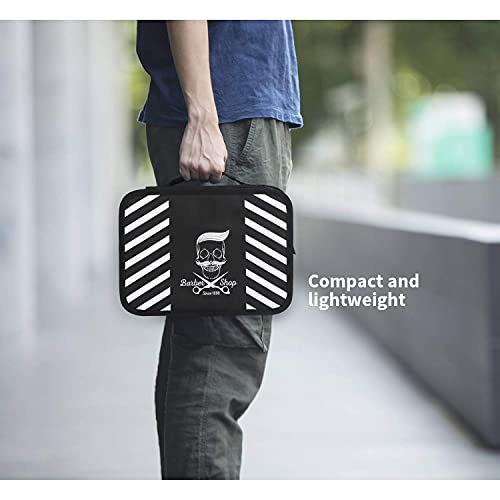 Segbeauty Barber Carrying Case, Stylist Tool Storage Bag for Clippers Scissor Clips Trimmer Grooming Kit, Hair Styling Accessories Organizer, Portable Travel Professional Hair Salon Equipment