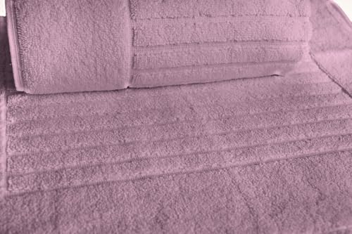 Classic Turkish Towels CTT - 2 Piece Bathroom Rugs Set, 100% Cotton Bath Mats, Comfy & Highly Absorbent Bathroom Floor Mats, Machine Washable | 20"x32" (Color) - color: Mauve