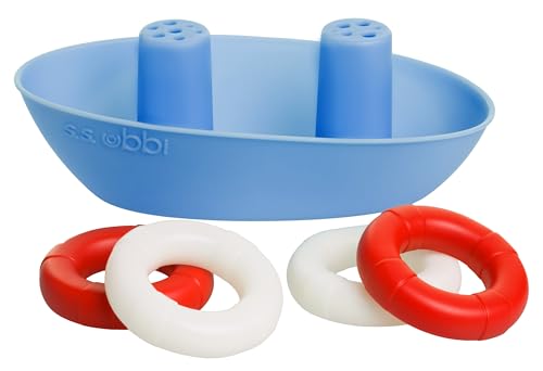 Ubbi Boat & Buoys Bath Toys, Includes 1 Boat and 4 Buoys, Bath Time Toys for Toddlers - color: Boat and Buoys