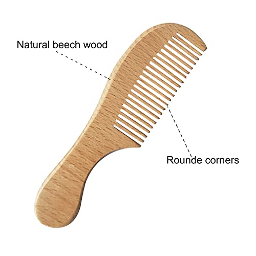 Baby Hair Brush with Wooden Handle and Comb Set for Newborns & Toddlers | Natural Soft Goat Bristles l Wood comb l Yellow Silicone Brush| Ideal for Cradle Cap (3PCS) - color: 3PCS(Yellow Cradle Cap Brush+Hair Brush+Wood Comb)
