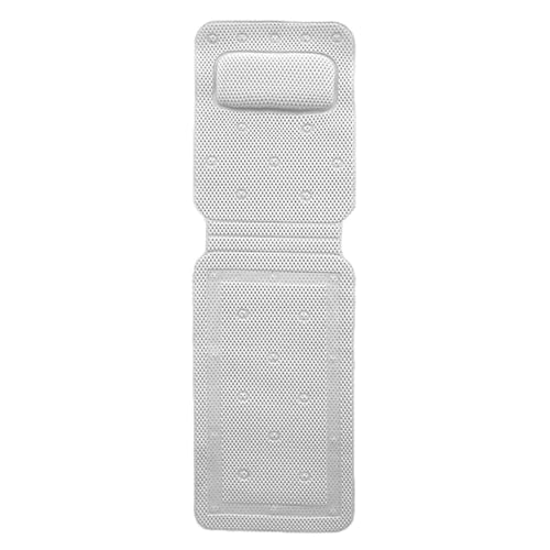 Bathtub Pillows, Full Body Bath Pillow 50x14 Soft Long Bath Pillow Non-Slip Bath Pillows for Tub Cozy PVC Full Body Pillow with Suction Cups Luxury Bath Pillows for Tub Neck Head