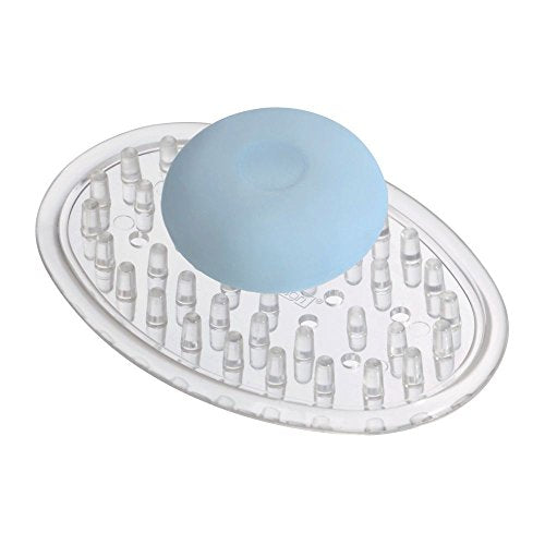 iDesign Plastic Soap Dish, Soap Saver, and Kitchen Sponge Holder - Set of 3, 0.75” x 3.25” x 4.75”, Clear (Pack of 12) - color: Clear (Pack of 12), style: Pack of 3