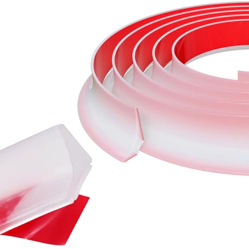 Flexible Shower Threshold Water Dam, Self Adhesive Silicone Water Barrier, Bathroom and Kitchen Water Strip, Shower Splash Guard for Dry and Wet Separation, 78inch, Clear - color: Transparent, style: 78Inch