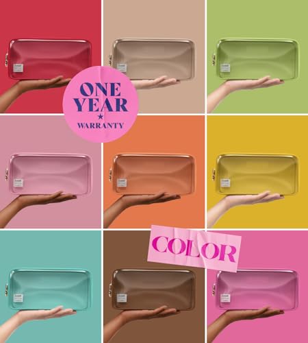 Embla Clear Cosmetic Bag Makeup Case, Clear Zipper Make Up Pouch and Toiletry Travel Tote, Cute Skincare Pouches for Women Girls, Preppy Purse Cosmetic Organizer, Small Makeup Bags, Fuchsia | Small Pink Clear Nylon/PVC Cosmetic Bag with Zipper, Waterproof