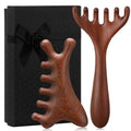 ProSuites 2 Pcs Wooden Scalp Massage Tool for Head Massager Comb Gua Sha Tool for Relaxation Hair Head - color: Wood
