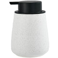 12Oz Ceramic Liquid Soap Dispenser - Modern Lotion Hand Soap Dispenser with Easy-to-Press Black Pump, Reusable and Refillable Dish Soap Dispensers for Bathroom & Kitchen, Speckled Matte White - color: Speckled White, style: Liquid Pump