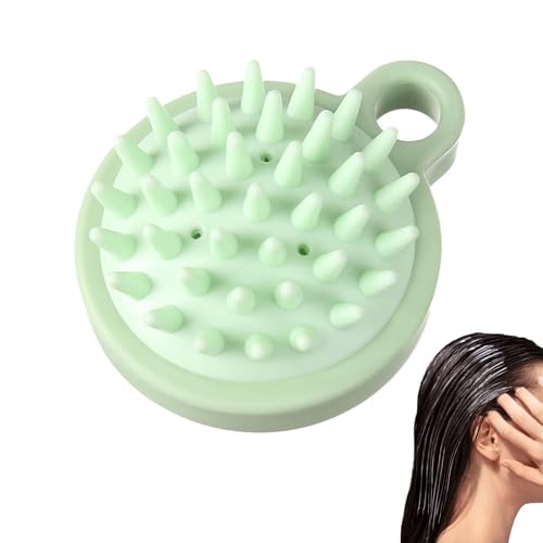 Hair Scalp Massager - Scalp Shampoo Massager | Scalp Massager Brush | Shampoo Brush with Silicone Bristles | Scalp Massager Shampoo Brush | Head Scubber for Wife Women Father Men Husband - color: Green