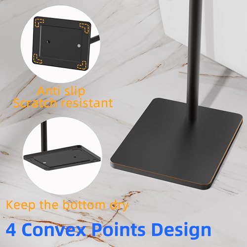 RUACQ Toilet Paper Holder Stand, Bathroom Toilet Paper Roll Holder Free Standing, Toilet Tissue Holder Stand with Post Pivoting Design, Stable Weighted Base, SUS304 Stainless Steel (Oil Rubbed Bronze) - color: Oil Rubbed Bronze, size: Free Standing