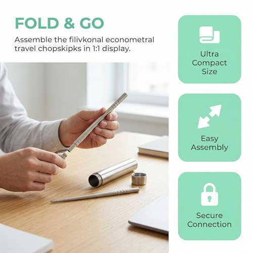 TOYANDONA Stainless Steel Travel Chopsticks Set with Storage Case Portable Foldable Chopsticks for Outdoor Dining Office Lunch Camping and Everyday Kitchen Tableware