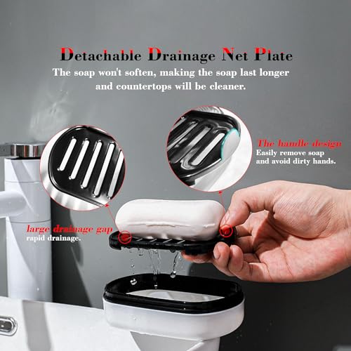 2Pack Travel Soap Container, Leakproof Travel Soap Box Bar Soap Dish Case with Silicone Band,Portable Soap Case with Lid for Bathroom, Camping, Gym, Travel - color: 2pcs Travel Soap Case