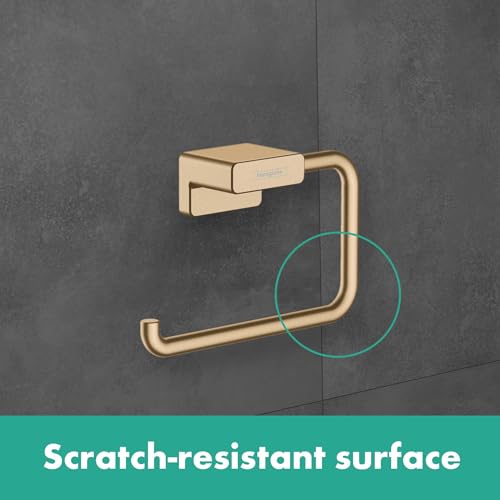 hansgrohe AddStoris Toilet Paper Holder without Cover in Brushed Bronze, 41771140 - color: Brushed Bronze